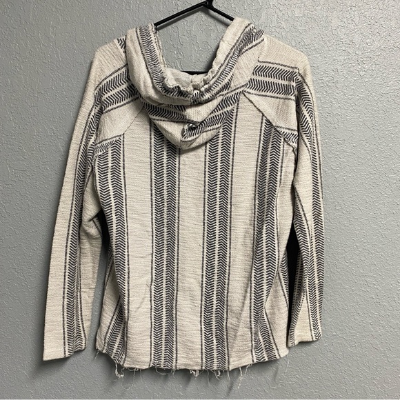 Ocean Drive Hoodie Striped Long Sleeve Pullover Baja Beach Sweatshirt Size M - Picture 4 of 7